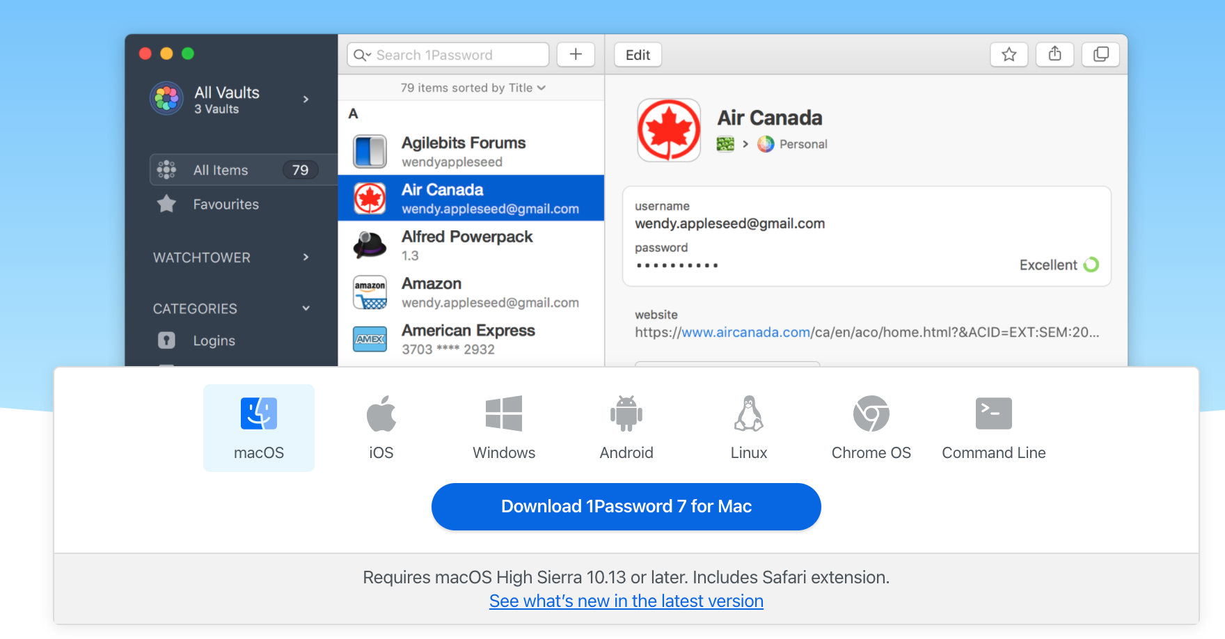 下載1Password, 登錄帳戶, scan 入PDF中的二維碼。