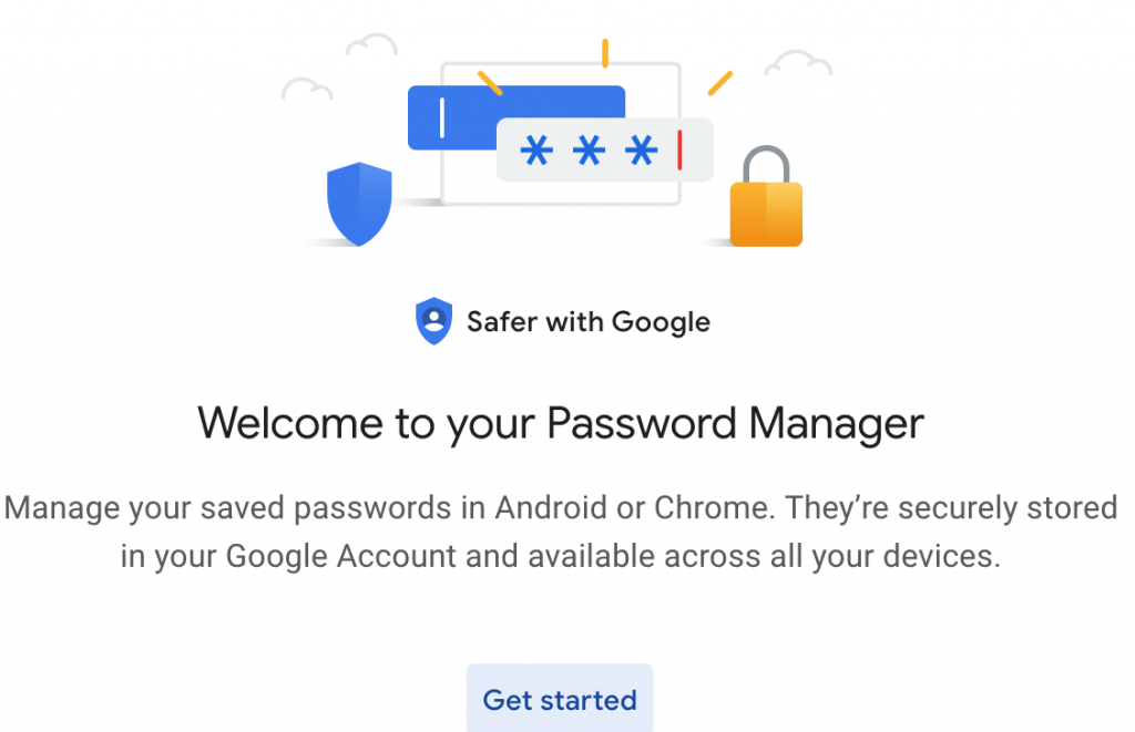 Google chrome password manager