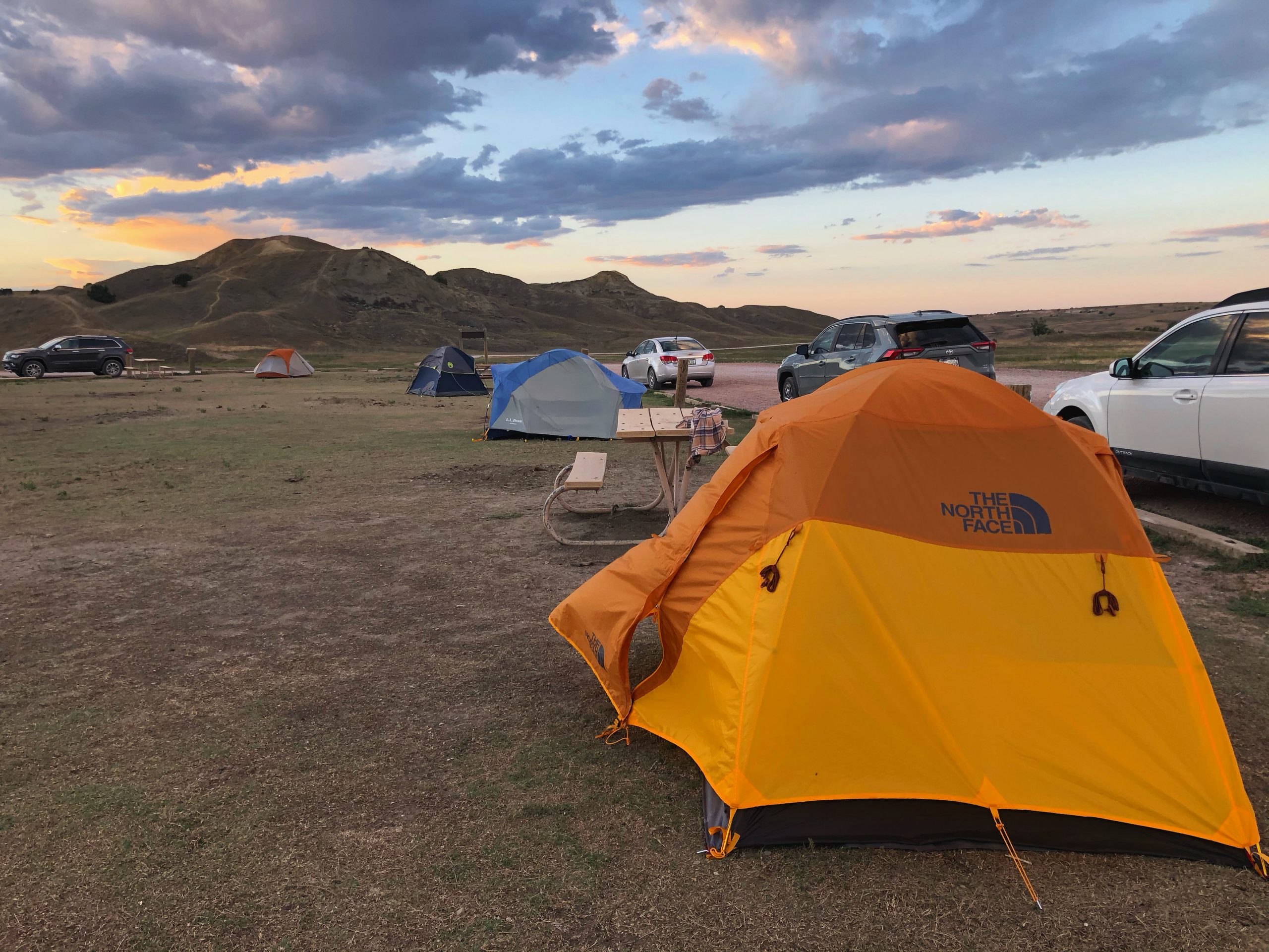 Tents in the Badlands